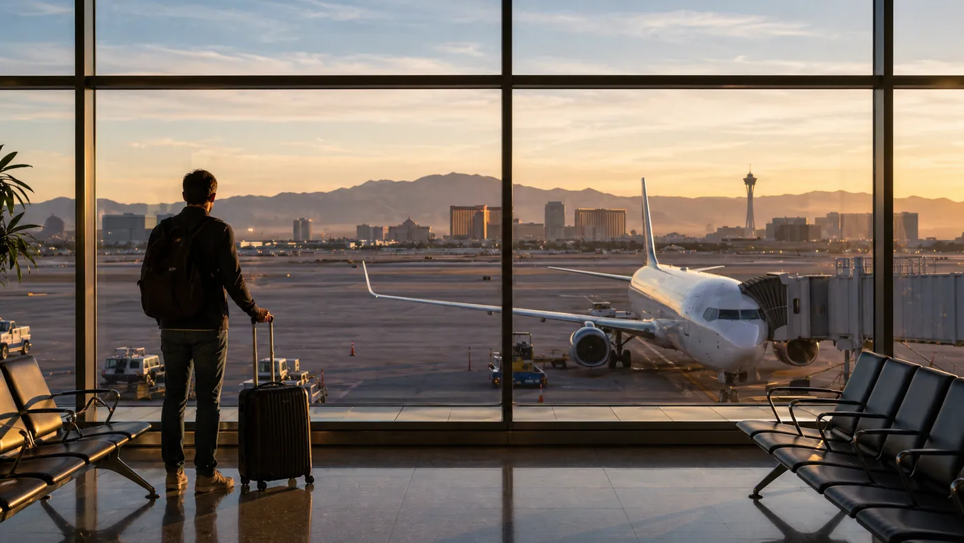 Arrival at Harry Reid International Airport