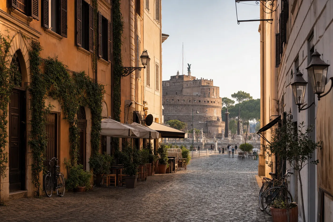 Castel Sant'Angelo and Prati Riverbanks