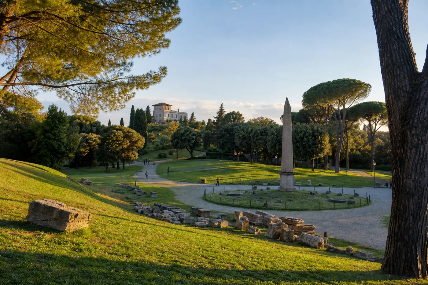 Celian Hill Gardens and Villa Celimontana Evening Stroll