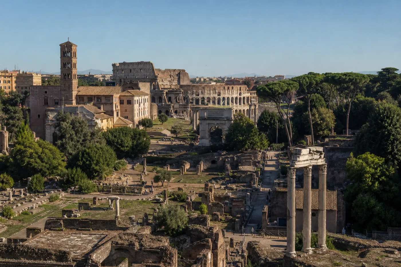 Colosseum and Roman Forum