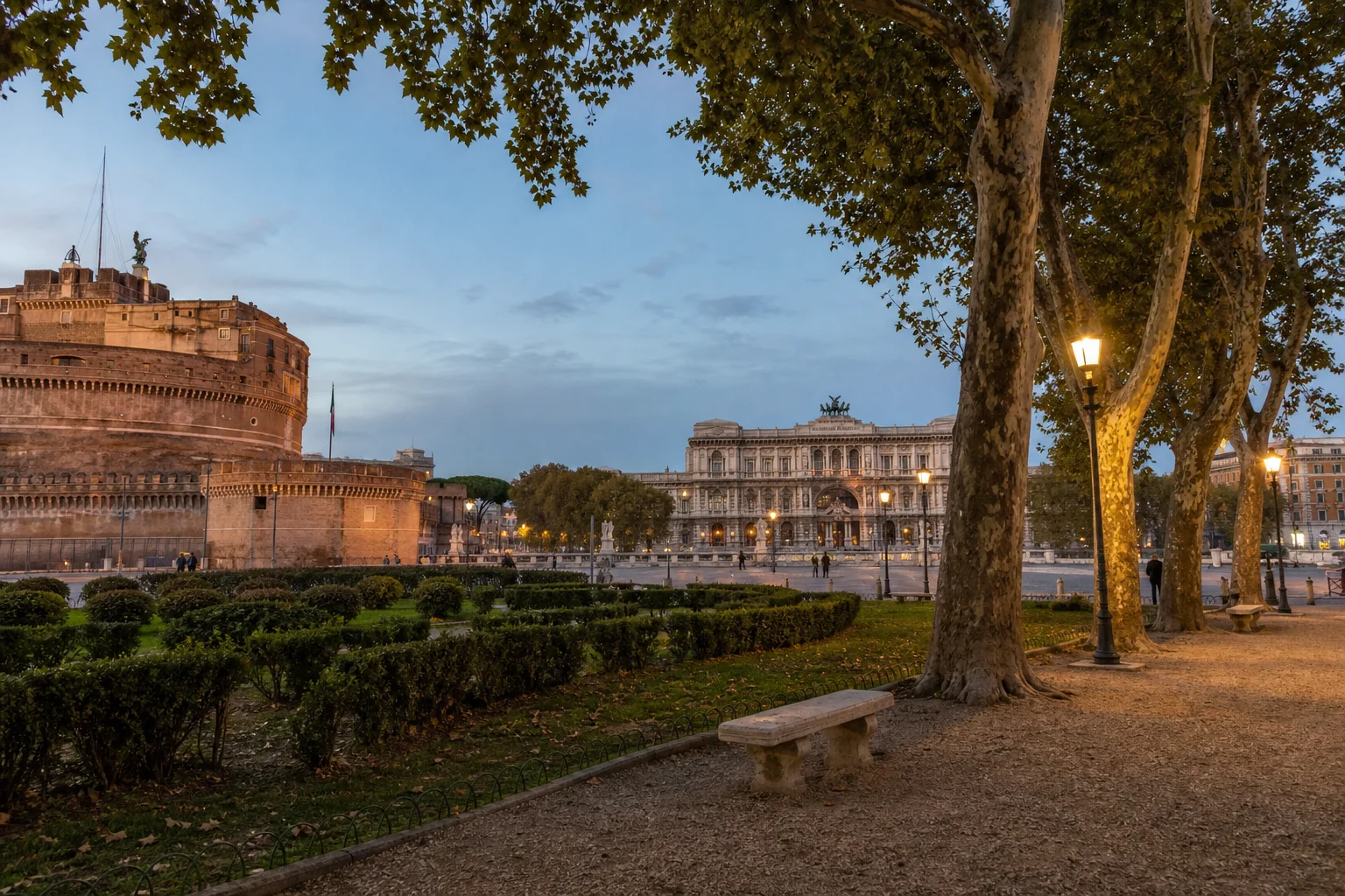 Parco Adriano & Piazza Cavour Evening Stroll