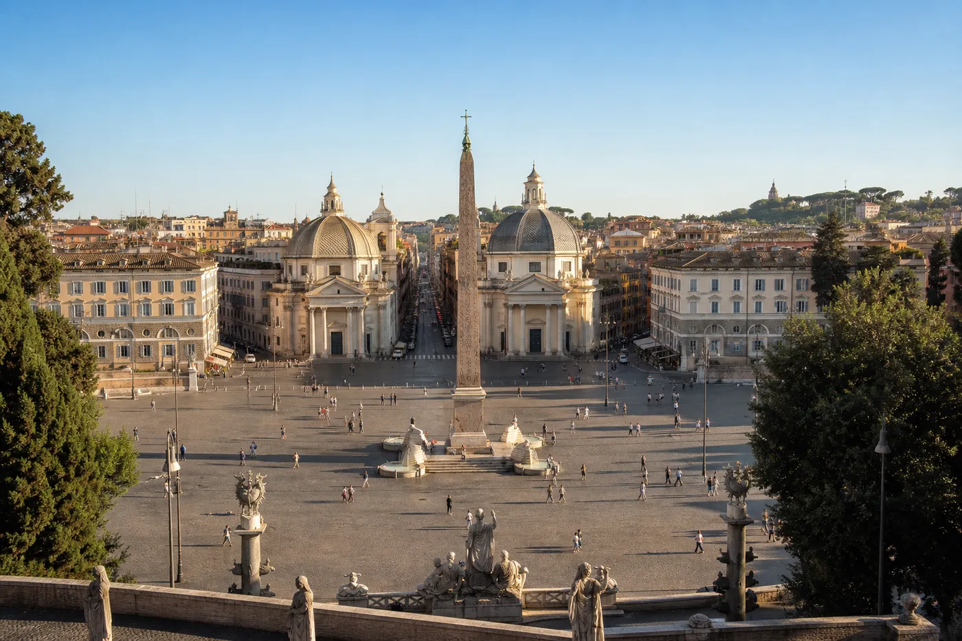 Piazza del Popolo & Pincio Terrace Sunset Walk