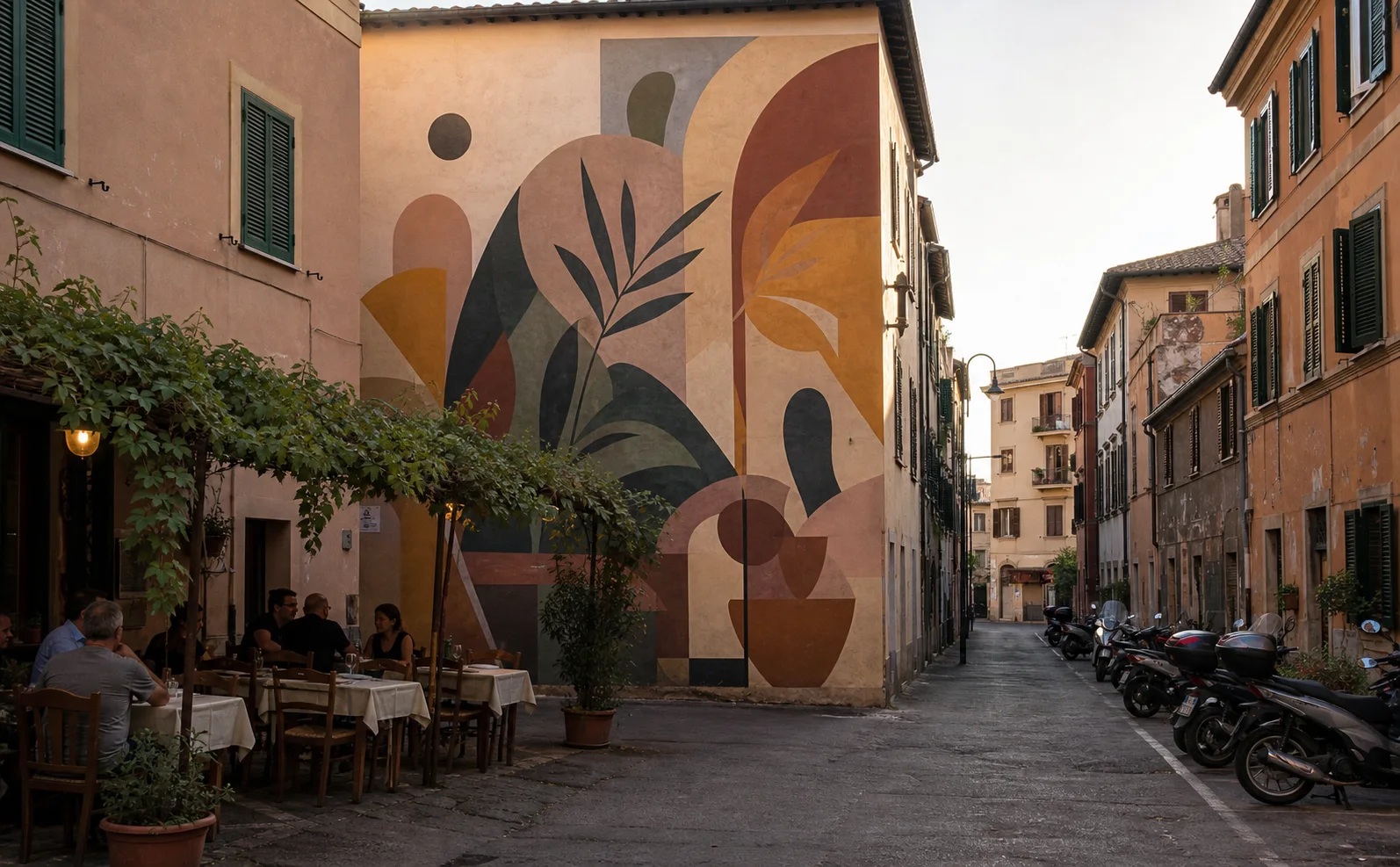 Quadraro Vecchio Open-Air Murals & Local Osteria Lanes