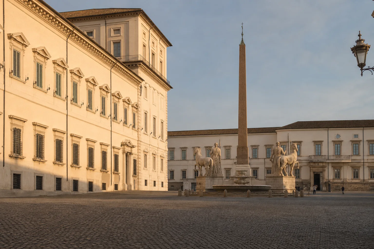 Quirinal Hill Plaza and Presidential Palace Gardens Overlook