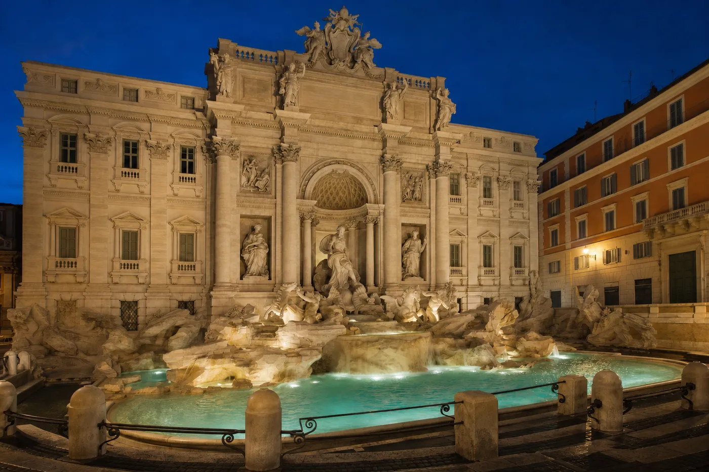 Trevi Fountain and Spanish Steps